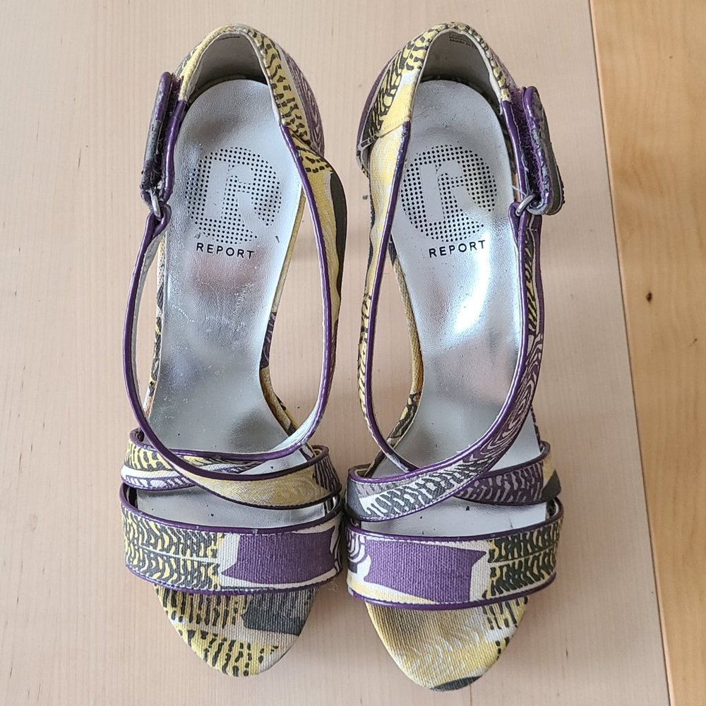 Report Summer Open Toe Pattern Heels - Sz 7 - image 3